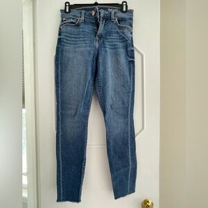 7 for all mankind high waist, ankle Gwenevere,  dark wash blue. Size 25